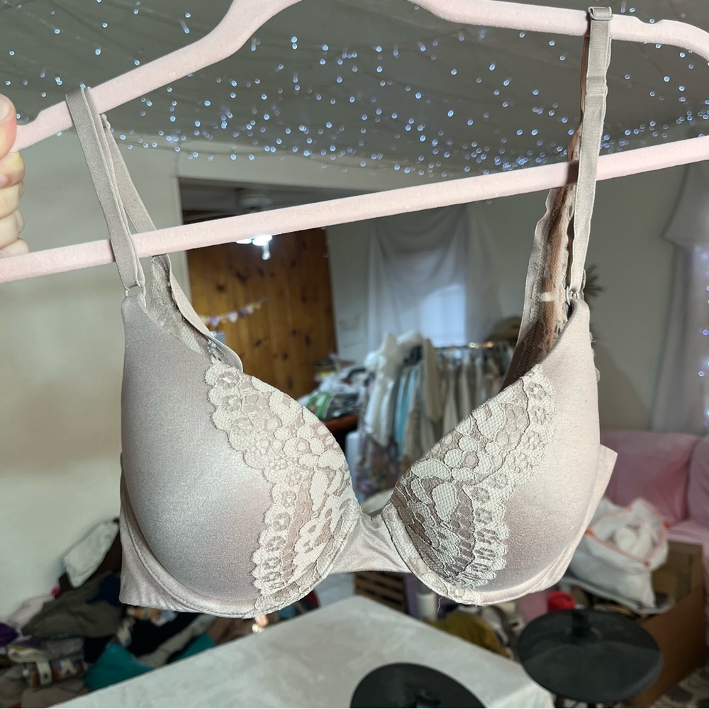 Victoria's Secret Dream Angels Lace Demi Bra Mauve Nude Lavender No Tag Used